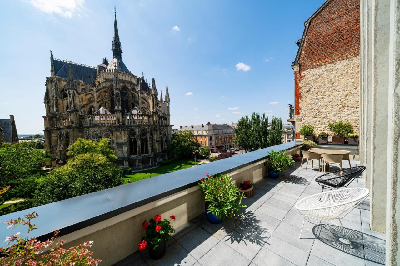 Les Suites 7 Anges - Parking, Vue Cathedrale & Centre Historique Reims Exterior foto