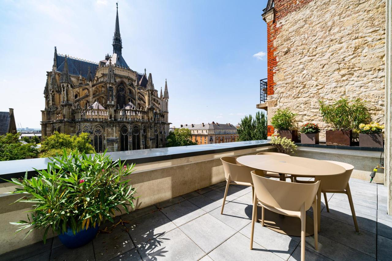 Les Suites 7 Anges - Parking, Vue Cathedrale & Centre Historique Reims Exterior foto